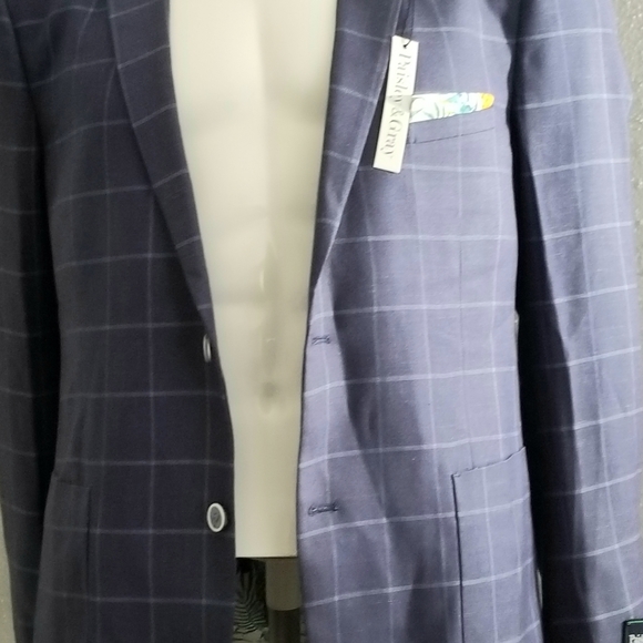 Dover Notch Jacket - Slim- Navy & Light Blue - Picture 2 of 7